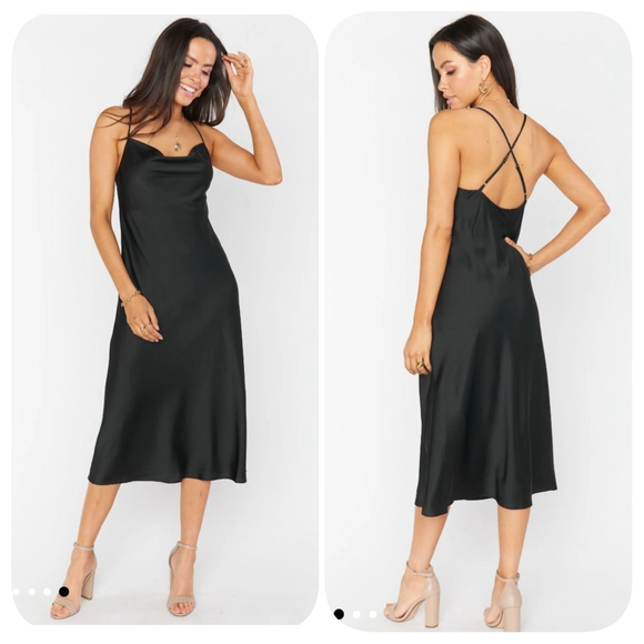 Show Me Your MuMu Verona Cowl Midi Dress Sz M - Picture 1 of 12